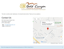 Tablet Screenshot of goldcanyonfp.com